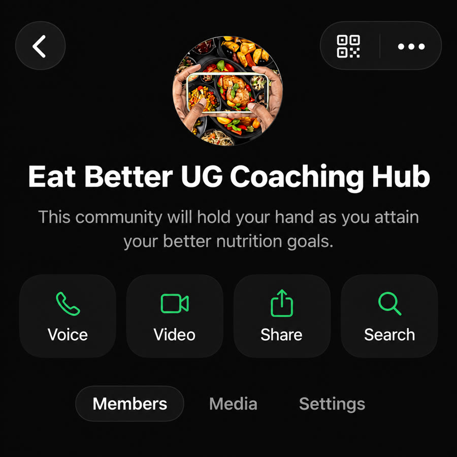 The Eat Better UG Coaching Hub community on WhatsApp